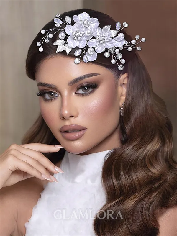 Elegant Pearls With Rhinestone Headpieces
