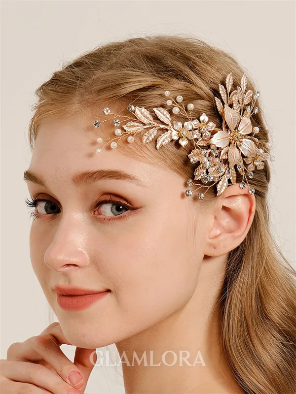 Elegant Pearls With Rhinestone Headpieces