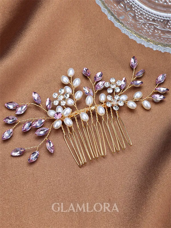 Stunning Pearls With Rhinestone Headpieces