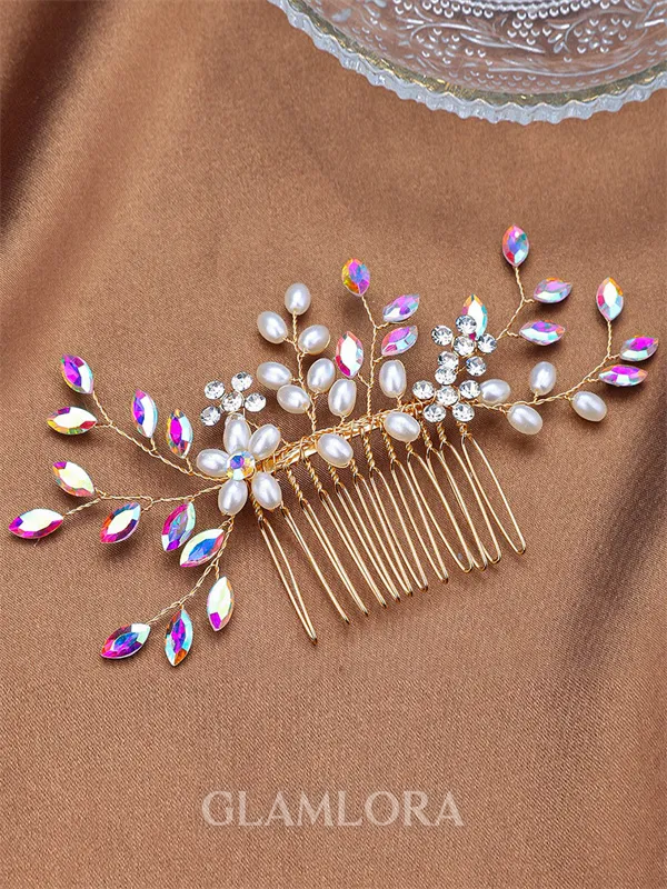 Stunning Pearls With Rhinestone Headpieces