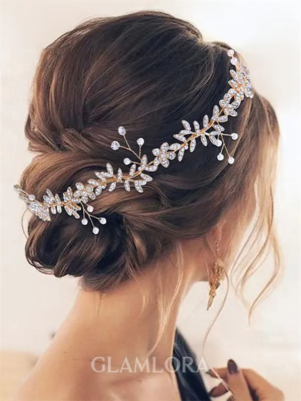 Stunning Pearls With Rhinestone Headpieces