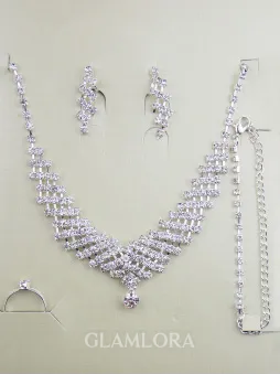 Gorgeous Alloy With Rhinestones Wedding Bridal Jewelry Set