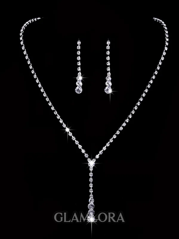 Trending Copper With Rhinestone Jewelry Sets For Ladies