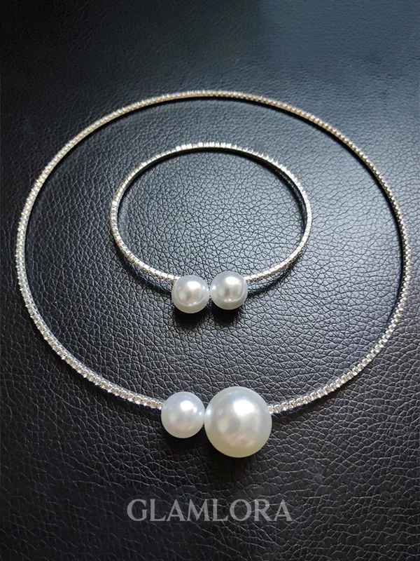 Pretty Rhinestone With Pearl Jewelry Sets For Women