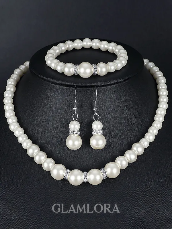 Elegant Alloy With Imitation Pearl Jewelry Set