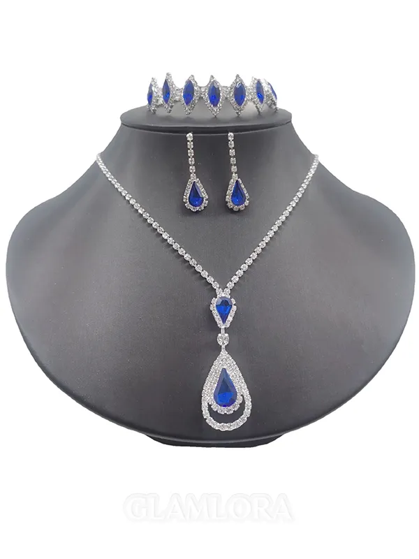 Charming Copper With Rhinestone Jewelry Set