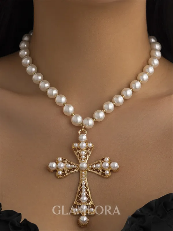 Unique Alloy With Imitation Pearl Necklace