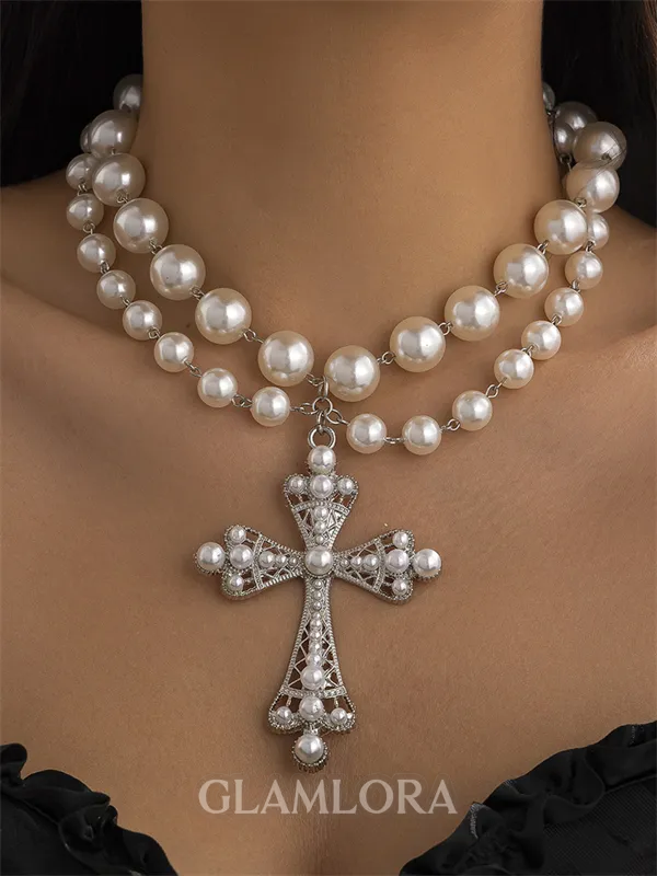 Unique Alloy With Imitation Pearl Necklace