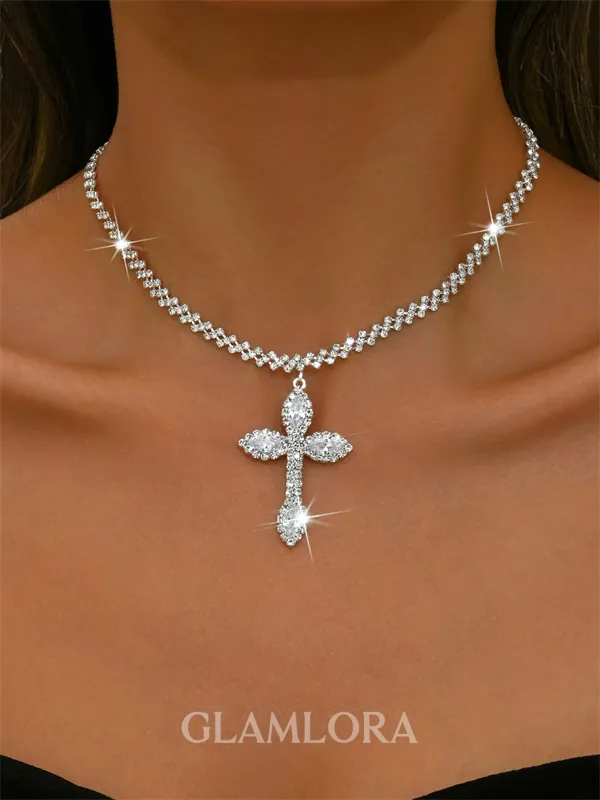 Stunning Copper With Rhinestone Necklace