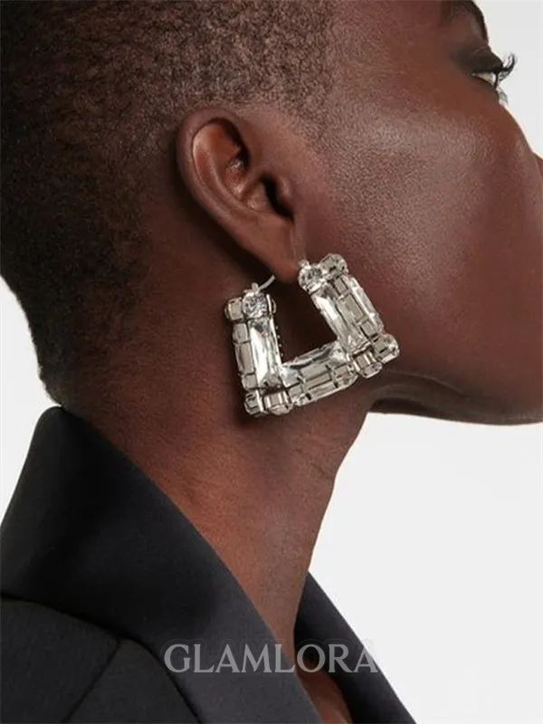 Unique Alloy With Rhinestone Earrings