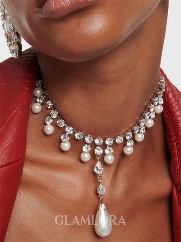 Exquisite Alloy With Imitation Pearl Necklace