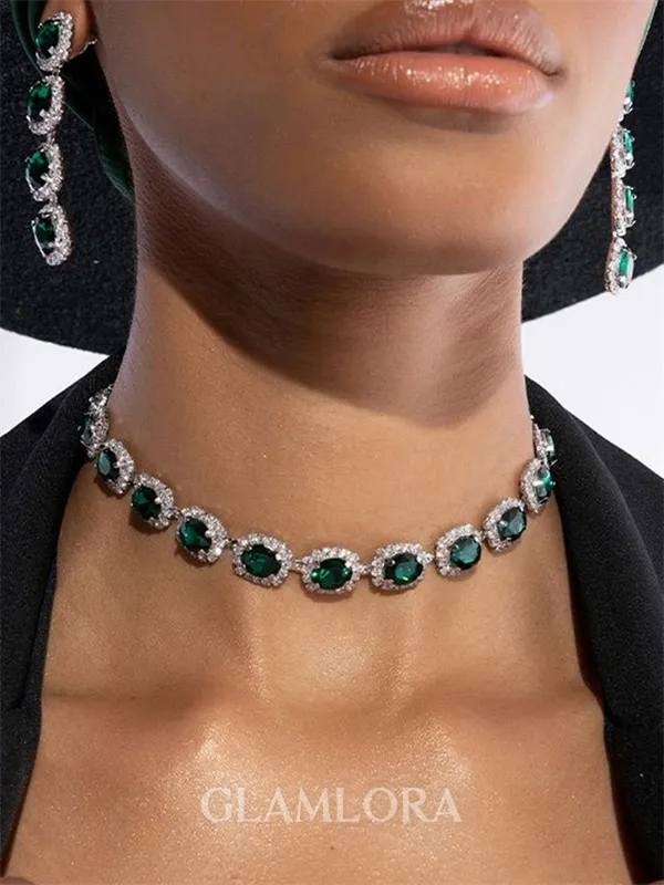 Luxurious Alloy With Rhinestone Necklace