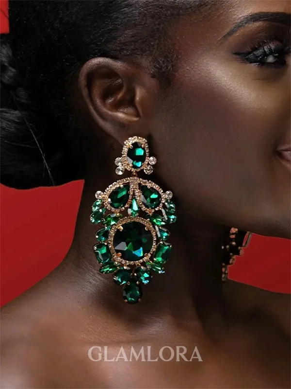 Luxurious Alloy With Rhinestone Earrings