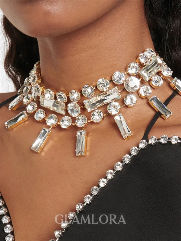 Attractive Alloy With Rhinestone Necklace