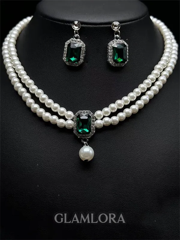 Beautiful Alloy With Imitation Pearl Jewelry Set