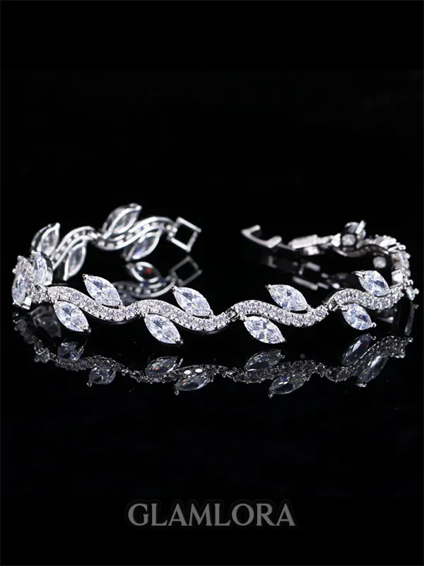 Pretty Copper With Rhinestone Bracelets