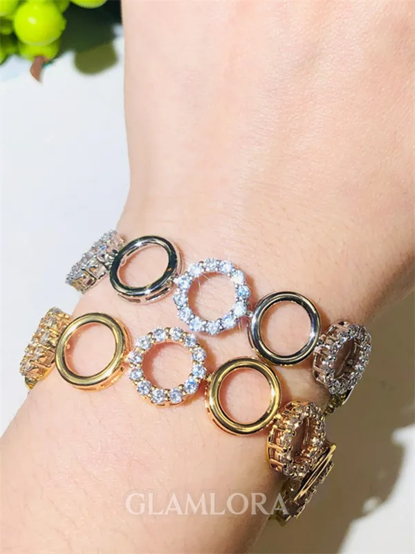 Charming Copper With Rhinestone Bracelets