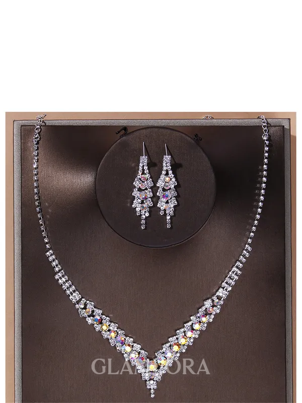 Attractive Alloy With Rhinestone Jewelry Set