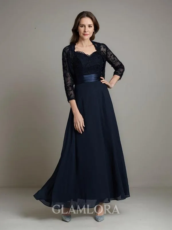 A-line Sweetheart Sleeveless Ankle-Length Understated Chiffon Mother of the Bride Dress