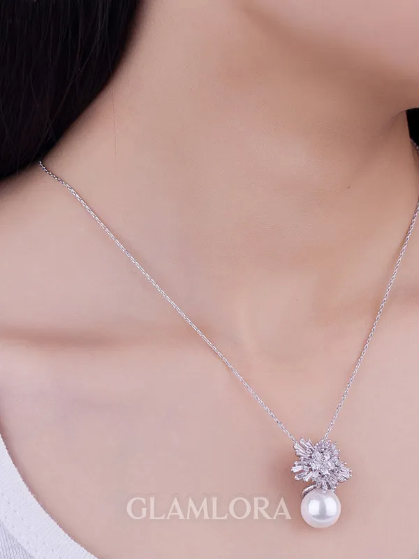 Necklaces Charming Copper With Pearl Hot Sale