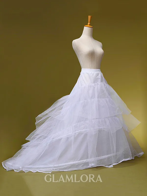 Tulle A-Line 2 Tier Sweep/Brush Train Wedding Petticoats