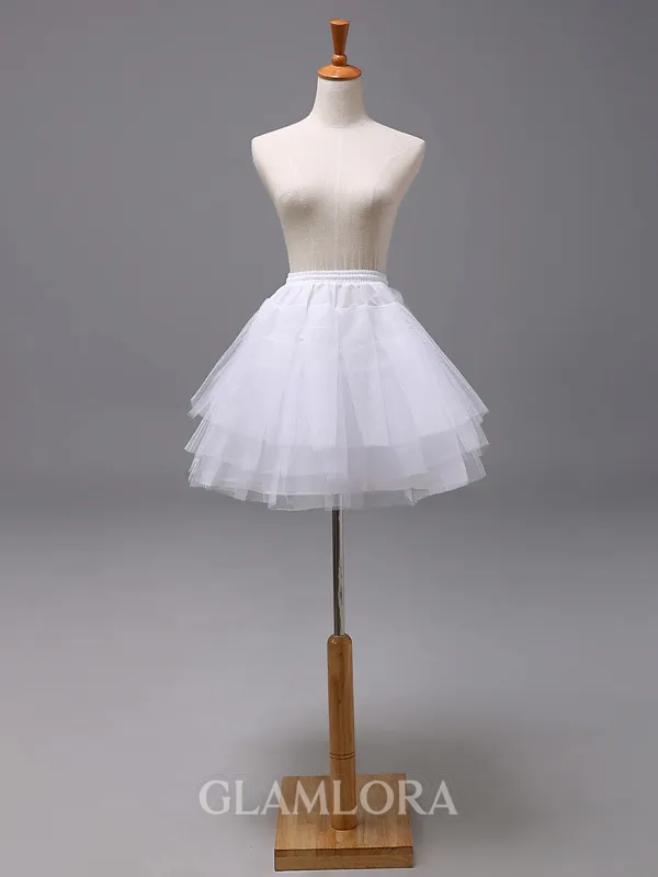Tulle A-Line 3 Tier Short/Mini Special Occasion Petticoats
