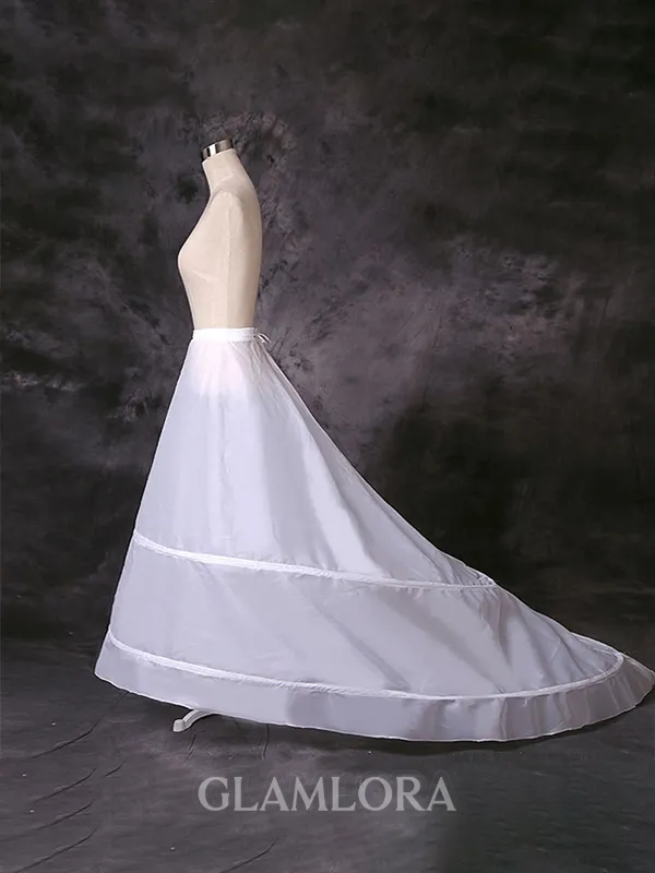 Nylon A-Line 1 Tier Sweep/Brush Train Wedding Petticoats