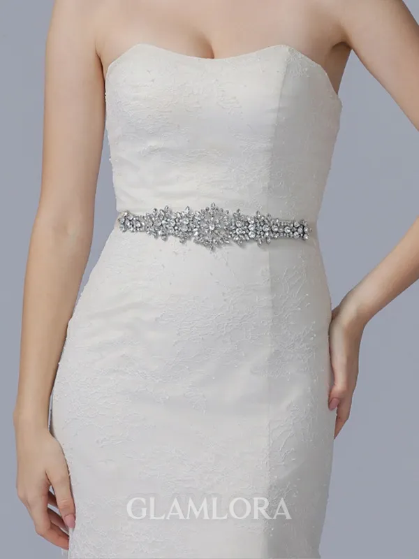 Charming Cloth Sashes With Rhinestones