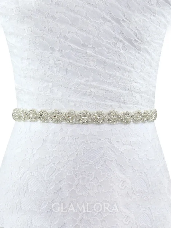 Exquisite Polyester Fiber Sashes With Rhinestones