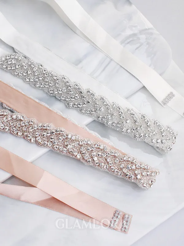 Pretty Satin Sashes With Crystals