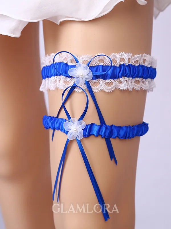 Delicate Bridal/Feminine Lace With Flower Garters