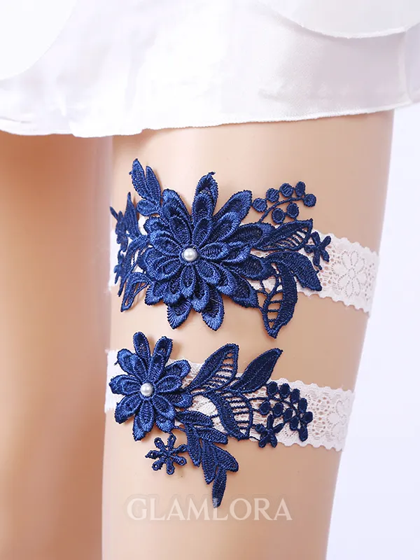 Glamorous Bridal/Feminine Lace With Applique Garters