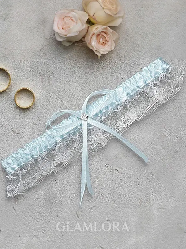 Pretty Bridal/Feminine Lace With Rhinestone Garters