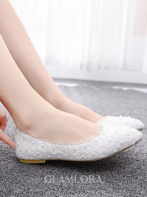 Women's PU Closed Toe With Flower Flat Heel Flat Shoes