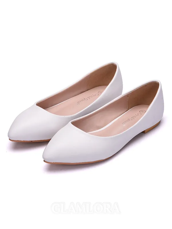 Women's PU Closed Toe Flat Heel Flat Shoes