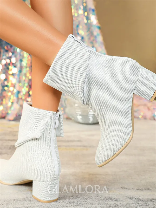 Women's Closed Toe Chunky Heel Shoes