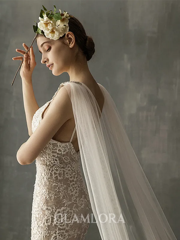 Charming Tulle One-Tier Cathedral Bridal Veils