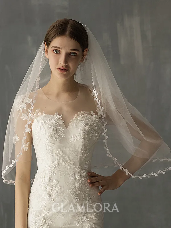 Beautiful Tulle Two-Tier Elbow Bridal Veils