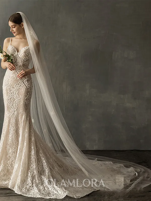 Pretty Tulle One-Tier Chapel Bridal Veils