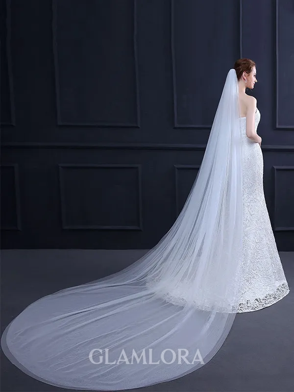 Brilliant 2 Layer Tulle Long Wedding Veils