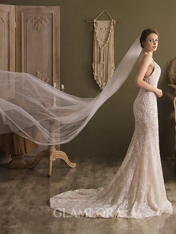 Charming Tulle One-Tier Chapel Bridal Veils