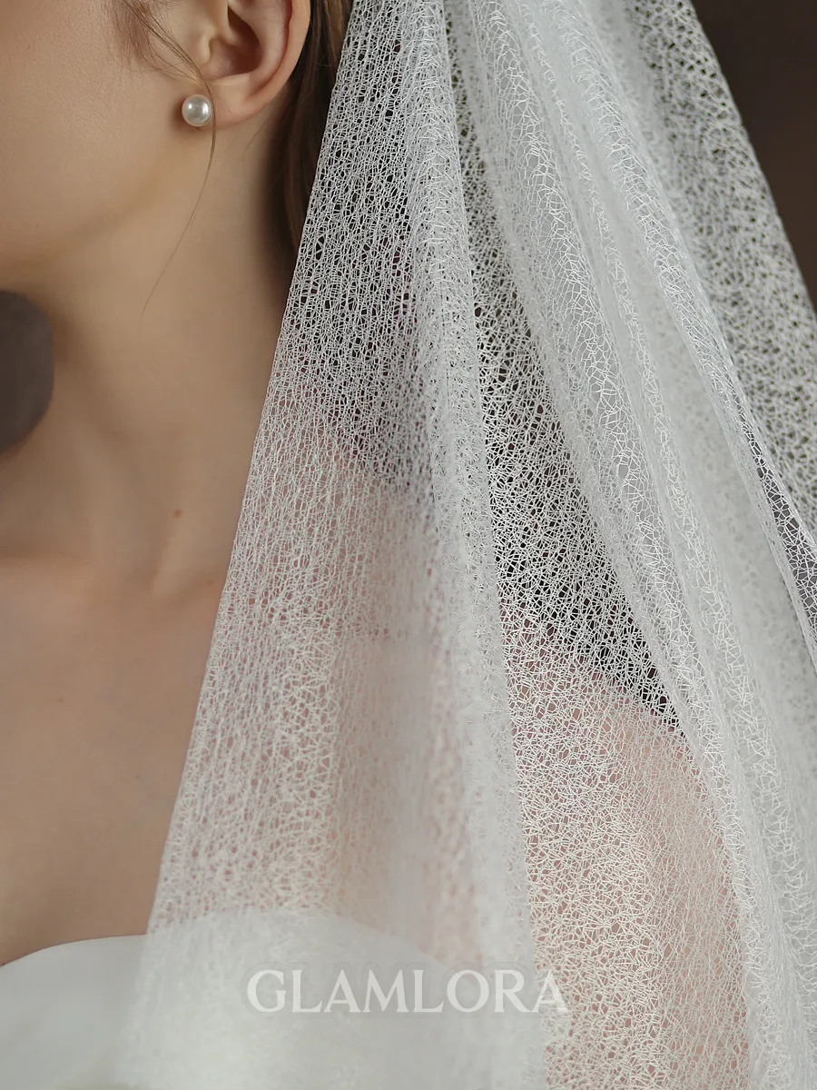 Pretty Tulle Two-Tier Elbow Bridal Veils