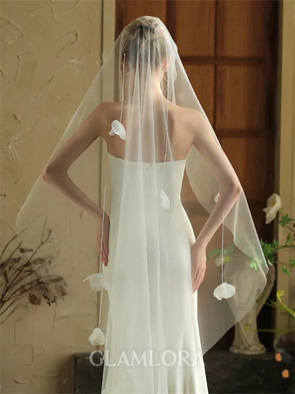 Attractive Tulle One-Tier Chapel Bridal Veils