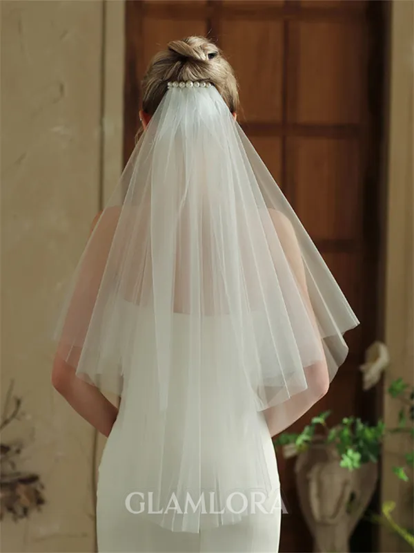 Luxurious Tulle Two-Tier Fingertip Bridal Veils