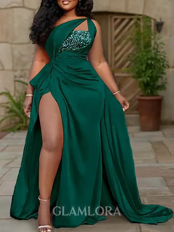 A-line Halter Sleeveless Sweep Train Beautiful Silk like Satin Prom Dress