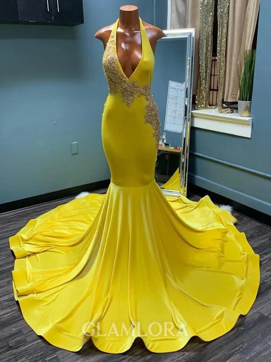 Stunning Sheath V-Neck Ruffles Chapel Train Velvet Prom Dress