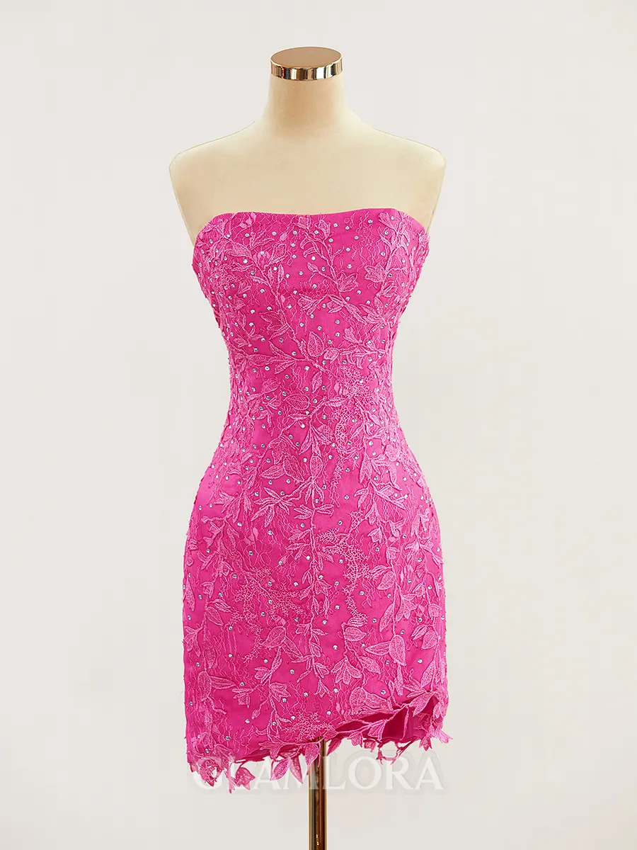 Sheath/Column Sexy Straight Short/Mini Homecoming Dress With Beading