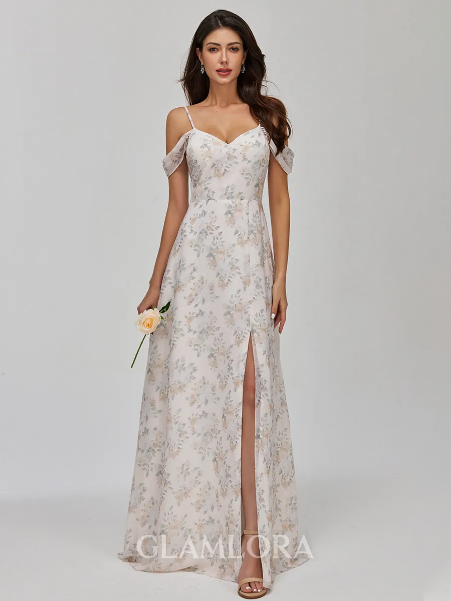 Sophisticated A-line Floor-Length Chiffon Convertible Bridesmaid Dress