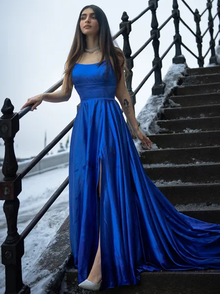 Dreamy A-line Spaghetti...