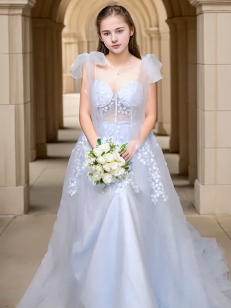 A-line Glam Straps Tulle...